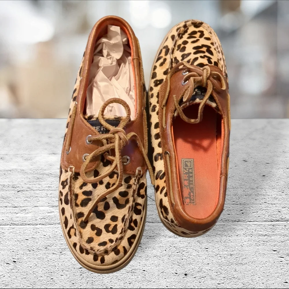Sperry top sider leopard print size 7 - Picture 7 of 12